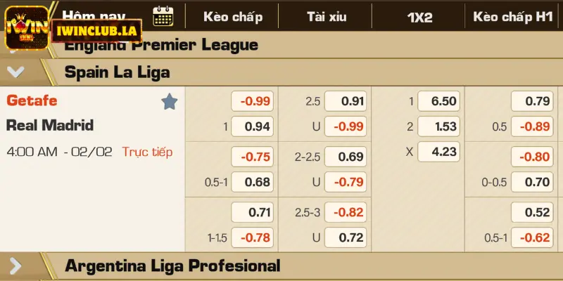 Kèo Tài Xỉu IWIN CLUB