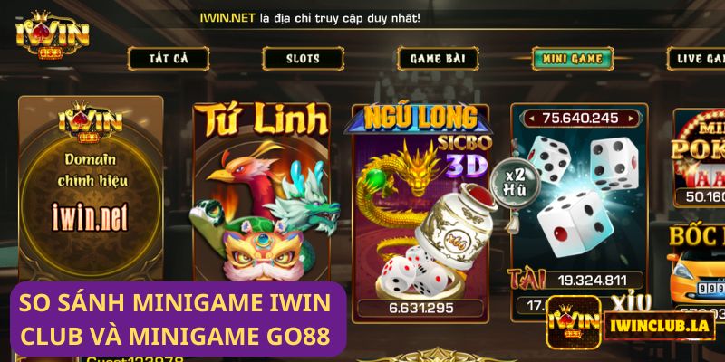 So sánh Minigame IWIN CLUB và Minigame Go88: Điểm khác biệt và sự tương đồng 1 So sánh Minigame IWIN CLUB và Minigame Go88